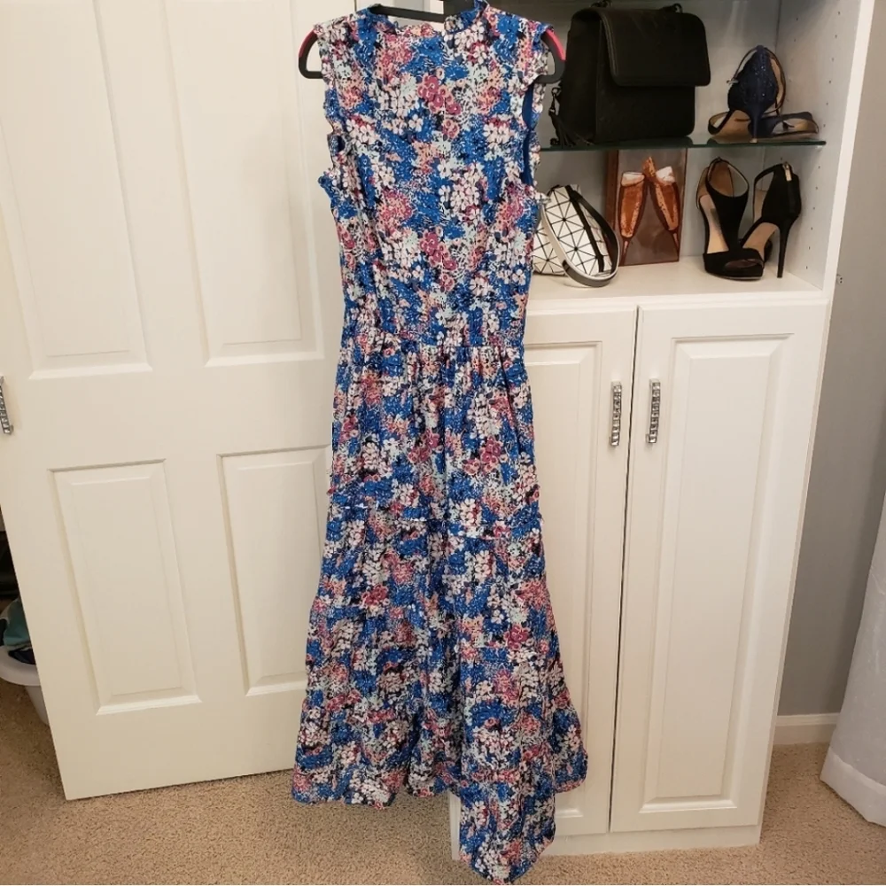 Elizabeth & James Meg Floral Tier Maxi Dress Small